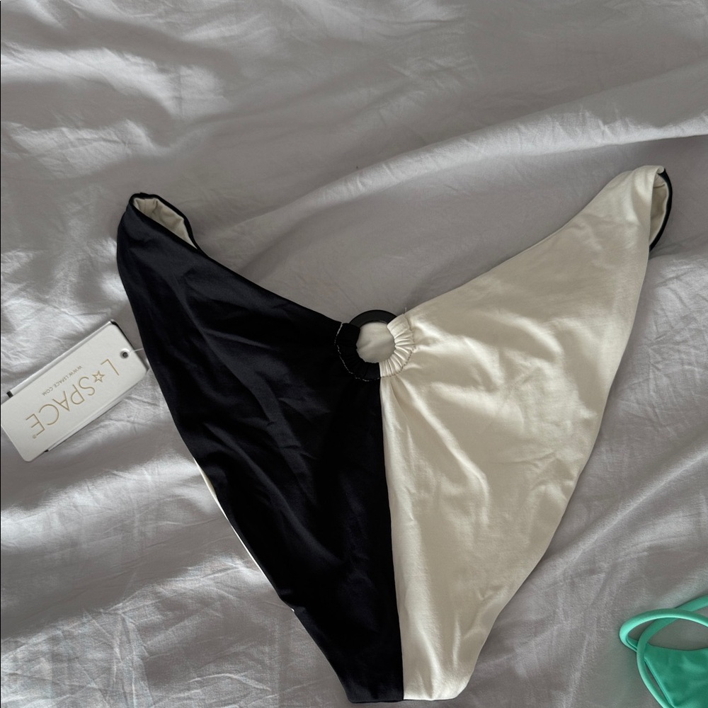 l*space Kids Two-Tone Black and Cream Bottoms